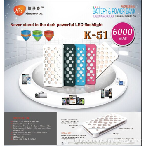 2015 Ces Popular 6000mAh Power Bank